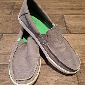 Sansuk sideline Jean charcoal slub grey slip on shoes Size 9 Mens